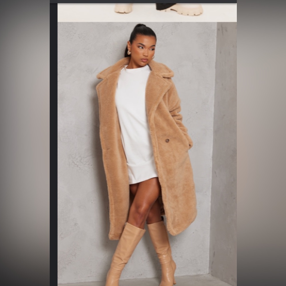 Pretty little thing fur coat size S